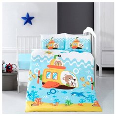 Arya комплект в кроватку Under Sea (4 предмета) голубой