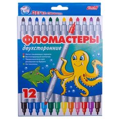 Hatber Набор фломастеров Морская семейка (Fd12_21), 12 шт. разноцветные