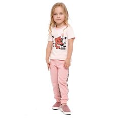 Футболка lucky child Ми-ми-мишки размер 26 (80-86), светло-розовый