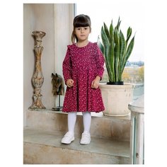 Платье Веселый Малыш размер 92, бордовый