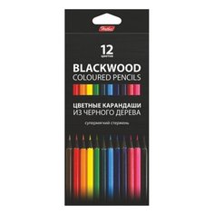 Hatber цветные карандаши BLACK DIAMOND, 12 цветов (BKc_12830)