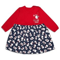 Платье Веселый Малыш размер 92, красный