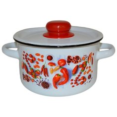 Кастрюля Appetite Паприка 1.5 л, белый/красный