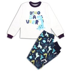 Пижама Веселый Малыш размер 92, белый/синий