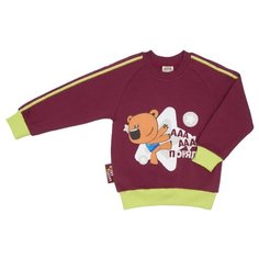 Свитшот lucky child размер 28 (92-98), бордовый