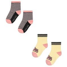 Носки lucky child комплект из 2 пар, размер 11, желтый