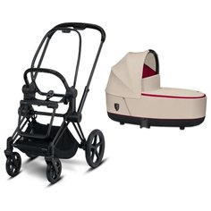 Универсальная коляска Cybex Priam III Ferrari (2 в 1) silver grey/matte black, цвет шасси: черный