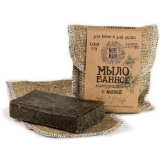 Мыло кусковое Море Мыла Банное натуральное с Мятой, 100 г