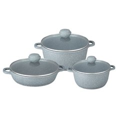 Набор посуды Bekker Premium BK-4608 / BK-4609 6 пр. silver marble