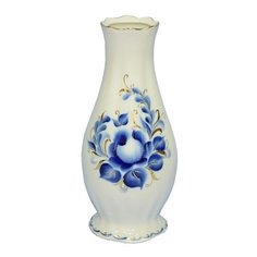 Ваза Добрушский фарфоровый завод Романс (Татьяна), белый/синий