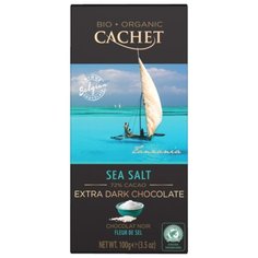 Шоколад Cachet горький с морской солью, 72%, 100 г