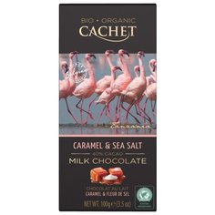 Шоколад Cachet молочный с карамелью и морской солью, 32%, 100 г