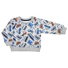 Свитшот Веселый Малыш размер 92, серый