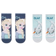 Носки Conte-kids комплект 2 пары размер 20, темный джинс/бледно-бирюзовый