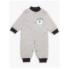 Комбинезон Веселый Малыш размер 68, белый/синий