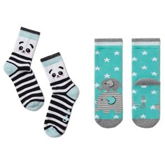 Носки Conte-kids комплект из 2 пар, размер 14, бледно-бирюзовый/бирюза