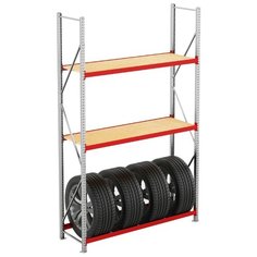 Стеллаж Klesto TGR2012-412 128.5х40х200 см серый/бежевый/красный