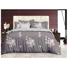 Постельное белье 2-спальное с евро простыней Boris Dense BORD008/2 сатин