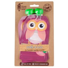 Контейнер Peek-a-boo для пюре 2 шт. бордовый