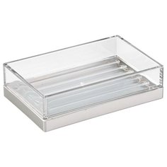Мыльница InterDesign Clarity 41080/41088 прозрачный/серебристый