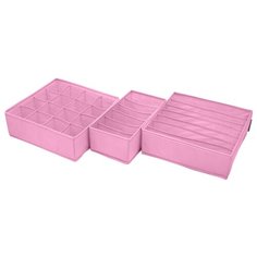 Всё на местах Набор из 3 органайзеров Токио розовый