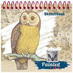 Скетчбук Проф-Пресс Сова на ветке 14.8 х 10.5 см (A6), 80 л.