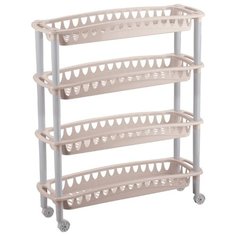 Этажерка Бытпласт Джулия 4 полки, ШxГxВ: 59х18х73 см, серый