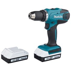 Аккумуляторная дрель-шуруповерт Makita DF457DWE 42 Н·м синий/черный