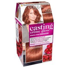 LOreal Paris Casting Creme Gloss стойкая краска-уход для волос, 724, Карамель