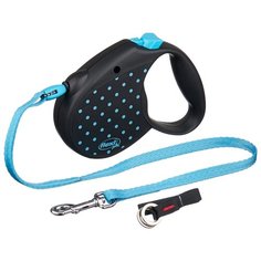 Поводок-рулетка для собак Flexi Color S тросовый голубой 5 м