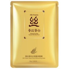 BioAqua Подтягивающая тканевая маска с протеинами шелка Silk Protein, 30 г