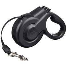 Поводок-рулетка для собак Fida Styleash ленточная (XS) черный 3 м