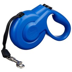 Поводок-рулетка для собак Fida Styleash ленточная (M) голубой 5 м