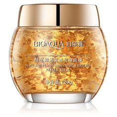 BioAqua Ночная увлажняющая маска для лица с экстрактом цветков Золотого Османтуса, 120 мл