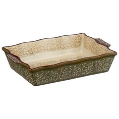 Форма для запекания керамическая Attribute Verde ABK102 (30х20х6.5 см) зеленый/белый