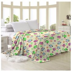 Плед Guten Morgen Веселые совушки (пастель), 100 x 150 см бежевый