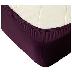 Простыня Селтекс трикотажная на резинке 120 х 200 см Баклажан