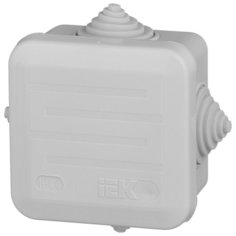 Распределительная коробка IEK КМ41236 наружный монтаж 70x70 мм серый RAL 7035