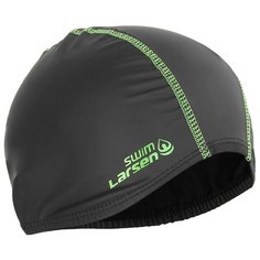 Шапочка для плавания Larsen 3059 черный/лайм