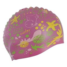 Шапочка для плавания Larsen LSC11 розовый с принтом