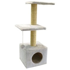 Игровой комплекс Шурум-бурум Домик две площадки 36 х 36 х 100 см серый