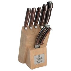 Набор Taller Suffolk 5 ножей и ножницы с подставкой серебристая сталь