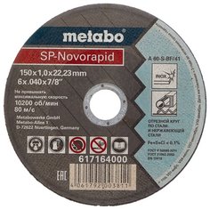 Диск отрезной 150x1x22.23 Metabo SP-Novorapid INOX 617164000 1 шт.