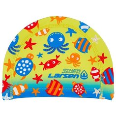 Шапочка для плавания Larsen LC100 синий/желтый/красный