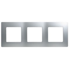 Рамка 3п Legrand Etika 672553, алюминиевый