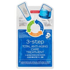 Гель + маска + крем Purederm 3-Step Total Anti-aging Care Treatment 40 г