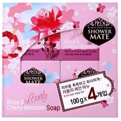 Мыло кусковое Shower Mate Rose & cherry blossom, 400 г