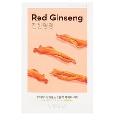 Missha Airy Fit Sheet Mask Red Ginseng тонизирующая тканевая маска с экстрактом красного женьшеня, 19 г