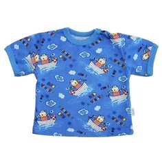 Футболка Веселый Малыш размер 80, синий