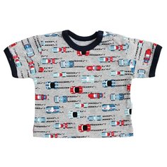 Футболка Веселый Малыш размер 68, серый